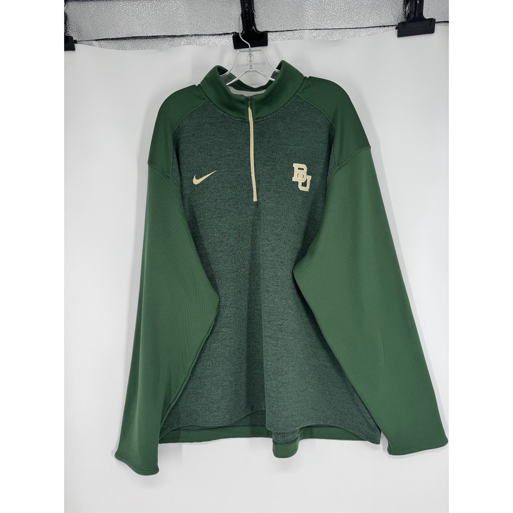 Nike Baylor Bears University Jacket Mens 3XL Dri Fit Quarter 1/4 Zip Pullover